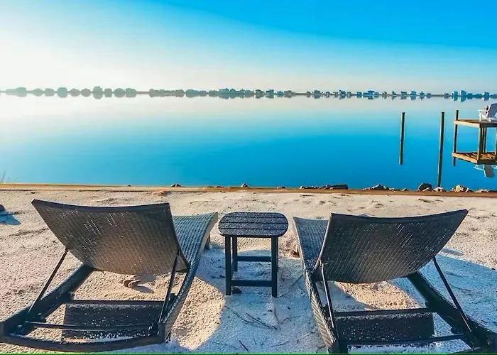 Waterfront Home With Private Beach & Hot Tub