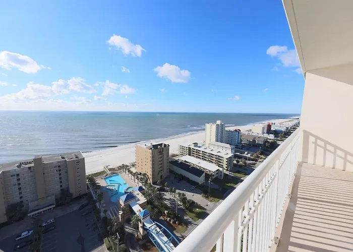 2 Bedroom High Rise Corner Condo At Crystal Tower With 2 Balconies, 2 Outdoor Pools, Lazy River, Heated Indoor Pool, Direct Beach Access