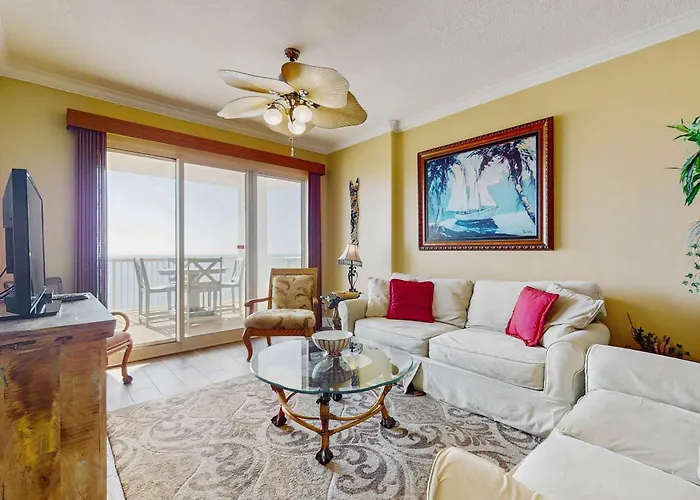 Family-Friendly Gulf-Front Condo With Private Balcony Hot Tub Pool & Gym
