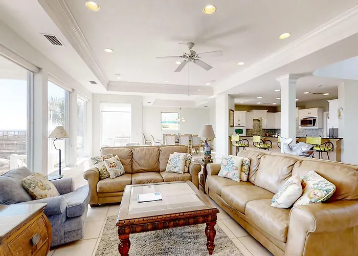 Beautiful Gulf-Front Beach Home With Sweeping Views From Balcony Shared Pool Wifi