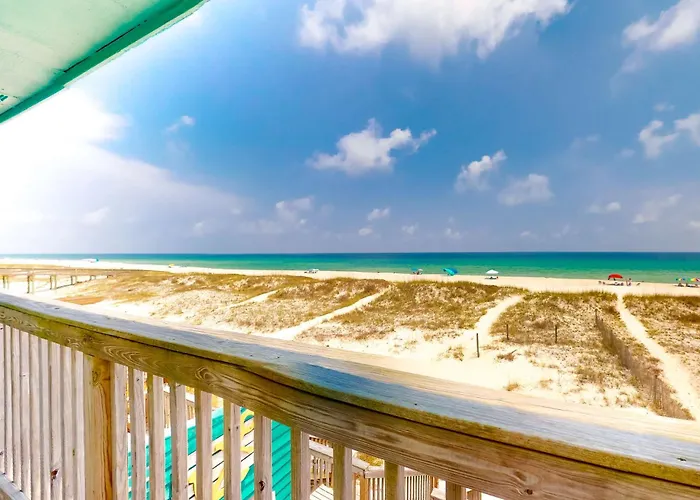 Beachfront Home With Furnished Waterfront Deck Balcony & Central Ac