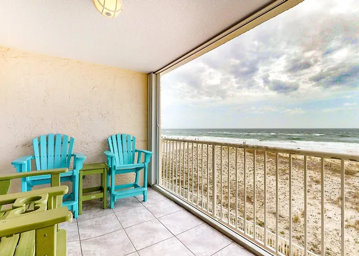 Gulf & Beachfront Condo With Shared Pool Private Balcony Free Wifi Views