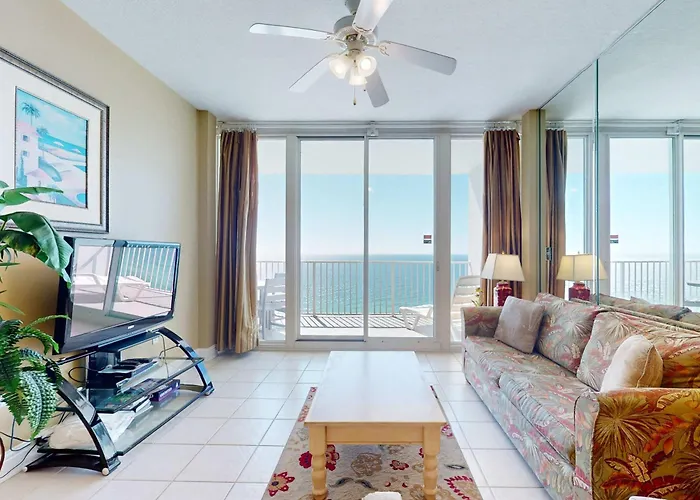 16Th-Floor Gulf-Front Condo W Balcony Great View Ac & Shared Hot Tubs & Pools